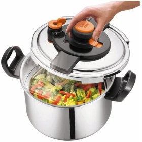 Resim Tefal Clipso Control One 6lt. 2 Hız Turuncu Düdüklü Tencere 