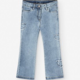 Resim Losan Organik Pamuk Kalp Aplikeli Denim Pantolon - 7 Yaş 