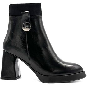 Resim Kindep Lenora Kalın Topuklu Sivri Burun Kadın Bot Siyah Siyah 