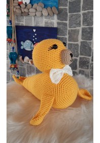 Resim Amigurumi Oyuncak- Oyuncak Fok Sarı 