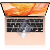 Resim NovStrap Macbook Air 2018-2020 13 Inch A2179 ile Uyumlu Türkçe Q Klavye Slim Şeffaf Klavye Koruyucu Kılıf 