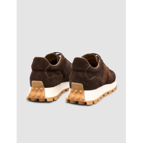 Resim Cabani %100 Hakiki Süet Deri Kahverengi Bağıcıklı Kadın Sneaker Ayakkabı 