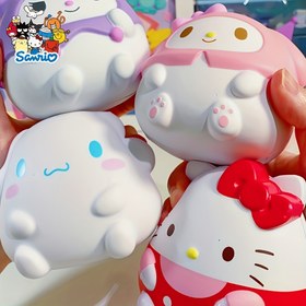 Resim 1 adet Sanrio stres giderici eşya, sevimli çanta kolyesi, sıkıntıyı hafifletir, tatil hediyesi, dekorasyon 