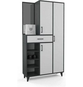 Resim Opus Portmanto - Antrasit - Beyaz 