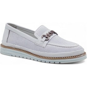 Resim Voyager 9771 Kadın Deri Ayakkabı - Beyaz - 3 