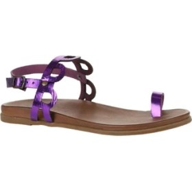 Resim Bueno Shoes Mor Parlak Deri Kadın Parmak Arası Sandalet 01WU4227 01WU4227 