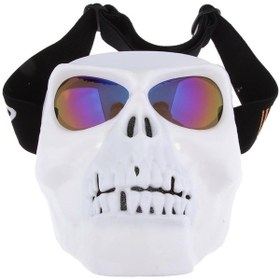 Resim Suntek Motosiklet Gözlükleri Kask Maskesi Motokros Kafatası 