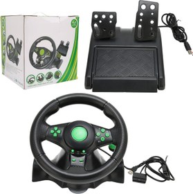Resim PC Yarış Direksiyonu, 360 için Pedallı 180 Derece Evrensel Usb Araba Sim Yarış Direksiyon, PS3 için, için, PC 