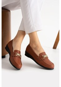 Resim Modafrato Stl-503 Ortopedik Taban Kadın Babet Anne Ayakkabısı Taba 