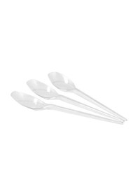 Resim Leva Plastik Kaşık Büyük 10'lu Tek Kullanımlık 