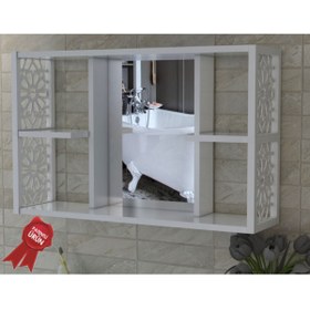 Resim birnur pazar Terek Birnurpazar Aynalı Banyo Dolabı Beyaz 