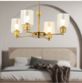 Resim Geneva 4 Lü Eskitme Modern Yatak Odası Salon Avize 