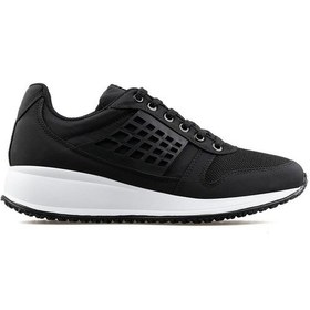 Resim Ryt Roma Siyah Beyaz Memory Foam Taban Günlük Kadın Spor Ayakkabı Siyah 