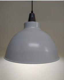 Resim Riolight Retro Beyaz Içi Sarı Krom Askılı Tekli Metal Sarkıt 