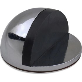 Resim Badem10 Yarımay Yapışkanlı Kapı Kolu Stoperi Tamponu Metal Kapı Stopu Durdurucu Tutucu Tutacağı Füme 