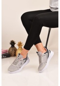 Resim Unisex Spor Ayakkabı Sneaker Gri 