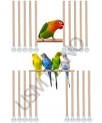 Resim Usmtekno Kuş Tüneği Ahşap Tünek Ağaç Tünek Tahta Tünek 20 Adet 25 CM Beyaz 