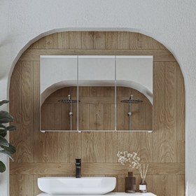 Resim Aynalı Banyo Dolabı - Gusto - 90 CM / Beyaz 