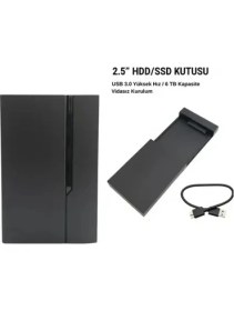 Resim GNC 2.5 Inç USB 3.0 Sata Harddisk SSD HDD Kutusu Ince Siyah Sürgülü Kapak 