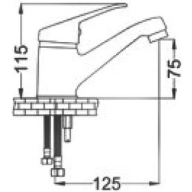 Resim Gms Mix Lavabo Musluk Bataryası Bmk014 