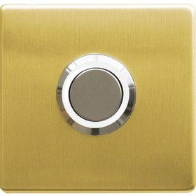 Resim Lockway Z-201gb Paslanmaz Tek Kontak Zil Butonu Beyaz Led - Altın Renk 