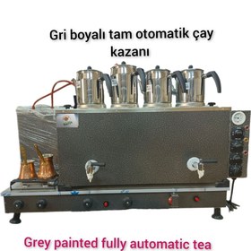 Resim SAFİR ÇAY KAZANLARI 4 lü gri çay kazanı doğalgazlı Ventil Sistemli CE Belgeli GAZMER Açılış Onaylı Semaver 