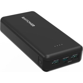 Resim RavPower Su Geçirmez 20000 mAh PD 15W 4 Port Powerbank Led Şarj Göstergeli Type-C 2 Input ve 3 Output PB1216 