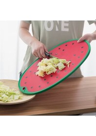 Resim Karpuz Figürlü Kaydırmaz Kesme Tahtası Doğrama Panosu Çok Renkli 