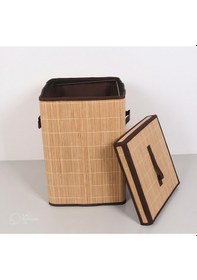 Resim Doğal Bambu Kirli Çamaşır Sepeti 32x32x45 Cm. Doğal Bambu 
