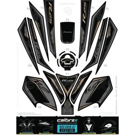 Resim Yamaha Yzf R25 Tank Pad Full Set 15 Parça Siyah-füme 2019-2024 