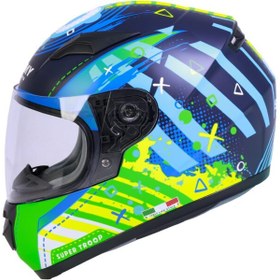 Resim SWAY ALIEN Blue Green Çocuk Kaskı 