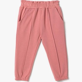 Resim Kız Bebek Basic Pamuklu Jogger Eşofman Altı Beli Lastikli 