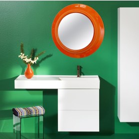 Resim Güral Evo Soldan Etajerli Mobilya Üstü Mega Boy Lavabo 43*90 Ev37mul01 