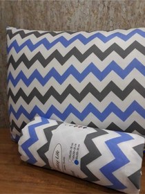 Resim Üntaş Life Tek Kişilik Lastikli Çarşaf+1 Adet Yastık Kılıfı Mavi Gri 