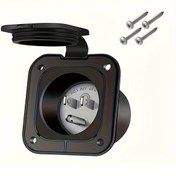 Resim Chuangyinshop Black 1pc 15a Us Erkek Fiş 125v Kilit Mekanizmalı Şarj Prizi Yüksek Kalite Bakır Konstrüksiyon 