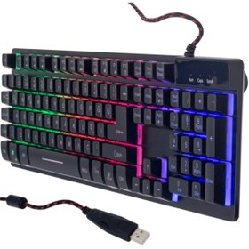 Resim Hello HL-18744 Kablolu RGB Aydınlatmalı Oyuncu Klavye 