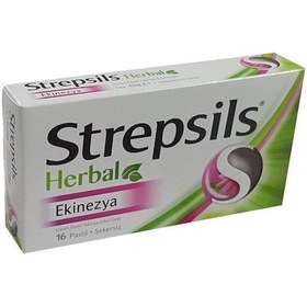 Resim Strepsils Herbal Ekinezya Aromalı Şekersiz 16 Pastl 
