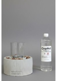 Resim Alba Biyoetanol Masaüstü Şömine - 1 Lt Yakıt Ve Dekoratif Taş Hediye 