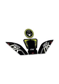 Resim GP Kompozit CF Moto 150 NK 2016-2022 Uyumlu Tank Pad Seti Siyah-Sarı 