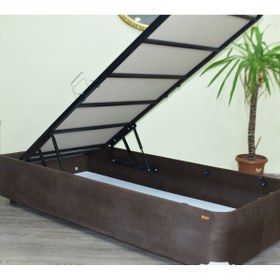 Resim Ankara Mobilya Baza Tay Tüy 13425 Model Kumaş Kahverengi Metal Fırın Boya 90*190 El Yapım 