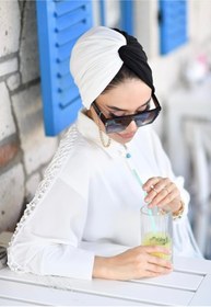 Resim Sahra Şal Dünyası Hazır Dolama Bone Çift Renk 