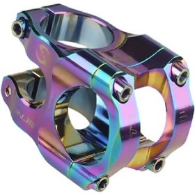 Resim Lunje Rainbow Pembe Alüminyum 780mm Bisiklet Gidon Boğaz Seti Çok Renkli 