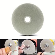 Resim 1 adet 4 İnç 100mm Elmas Kaplı Düz Lap Disk Tekerlek, Değerli Taş Cam Kaya Seramikleri İçin Taşlama Zımpara Diski 