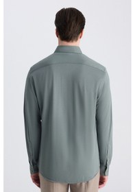 Resim Ds Damat Comfort Haki Örme Gömlek 5hc02td02265m H01 