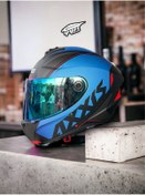 Resim Axxis Draken Gear. ''2 Vizörlü'' + ''Sticker'' Hediyeli, Mat Motosiklet Kapalı Kask 