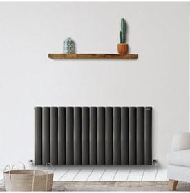 Resim 600x875mm Lilac Yatay Antrasit Alüminyum Radyatör Standart Bağlan 