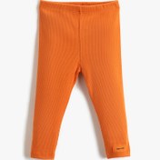 Resim Kız Bebek Fitilli Basic Tayt Etiket Detaylı Beli Lastikli 