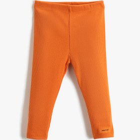 Resim Kız Bebek Fitilli Basic Tayt Etiket Detaylı Beli Lastikli 