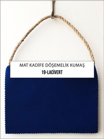 Resim B'Dekor Döşemelik Kumaş Koltuk, Berjer, Kırlent, Kumaşları-mat Kadife-lacivert 