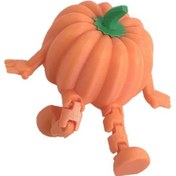 Resim Cadılar Bayramı Komik Balkabağı Masaüstü Süsü 3d Baskı Oyuncak Sevimli Çizgi Film Süsü Eklemli Hareketli 